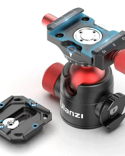Ulanzi U-70 Kulledsfäste Vlog med tillbehörshållare 360 grader - Aluminium