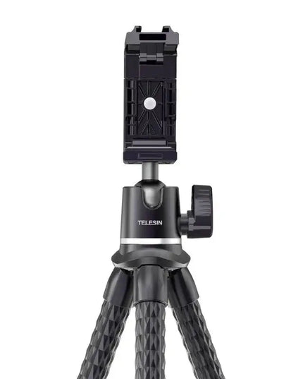 Telesin Tripod flexibelt 360 grader kulledshuvud 1/4" skruv / Mobilhållare / Tillbehörssko - Bläckfisk