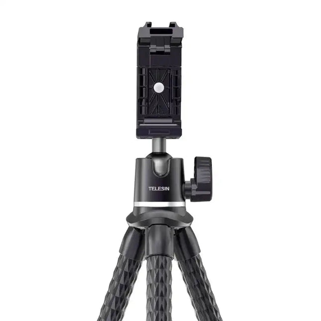 Telesin Tripod flexibelt 360 grader kulledshuvud 1/4" skruv / Mobilhållare / Tillbehörssko - Bläckfisk