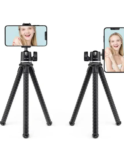 Telesin Tripod flexibelt 360 grader kulledshuvud 1/4" skruv / Mobilhållare / Tillbehörssko - Bläckfisk