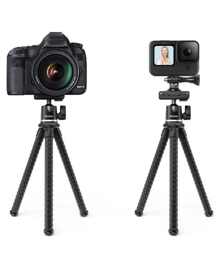 Telesin Tripod flexibelt 360 grader kulledshuvud 1/4" skruv / Mobilhållare / Tillbehörssko - Bläckfisk