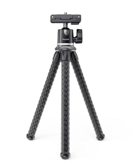 Telesin Tripod flexibelt 360 grader kulledshuvud 1/4" skruv / Mobilhållare / Tillbehörssko - Bläckfisk