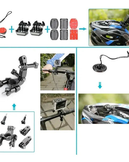 50 i 1 tillbehörskit / 50 tillbehör GoPro / stor förvaringsväska