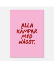 50x70 cm / Rosa/röd