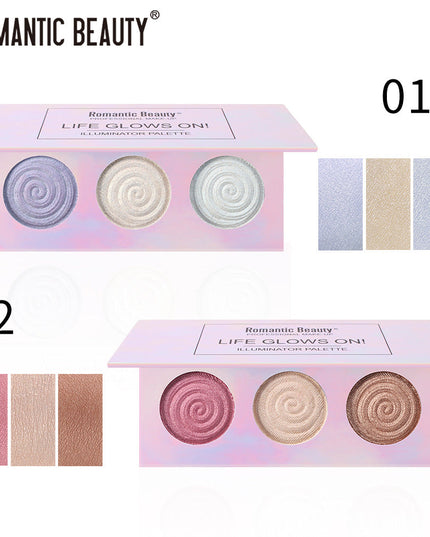 Romantic Beauty Tri-Color Highlighter