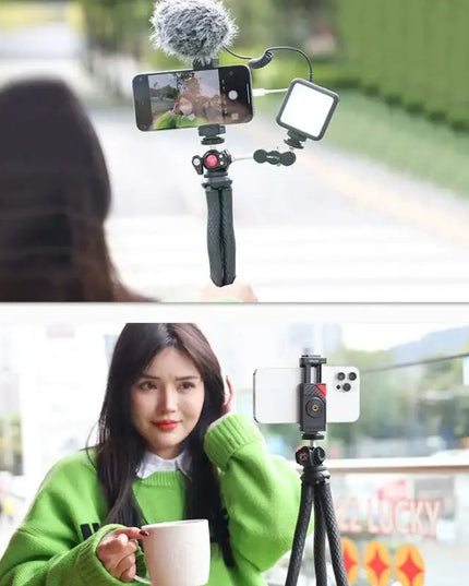 Ulanzi FT-01 Tripod flexibelt 360 grader kulledshuvud 1/4" skruv / Mobilhållare / Tillbehörssko - Bläckfisk