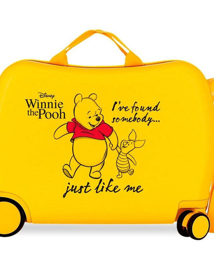 Resväska Winnie The Pooh för barn, med hjul, gul