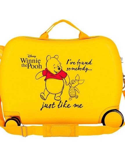 Resväska Winnie The Pooh för barn, med hjul, gul