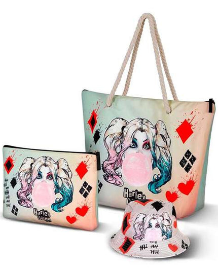 Strandväska Harley Quinn Multicolour, rymlig och färgglad