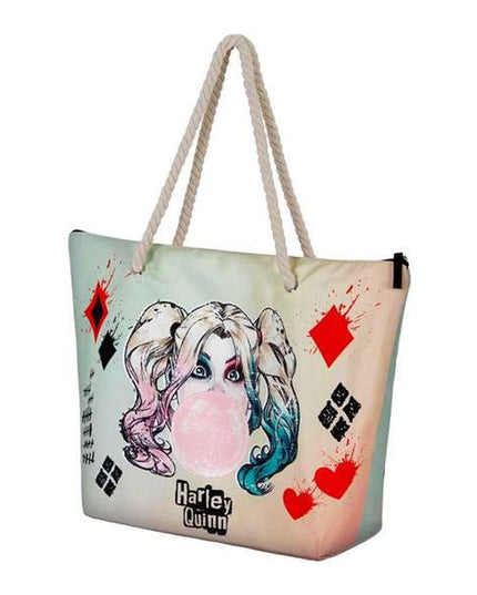 Strandväska Harley Quinn Multicolour, rymlig och färgglad