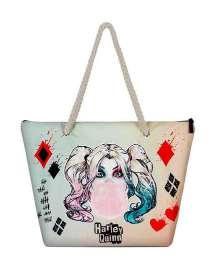 Strandväska Harley Quinn Multicolour, rymlig och färgglad