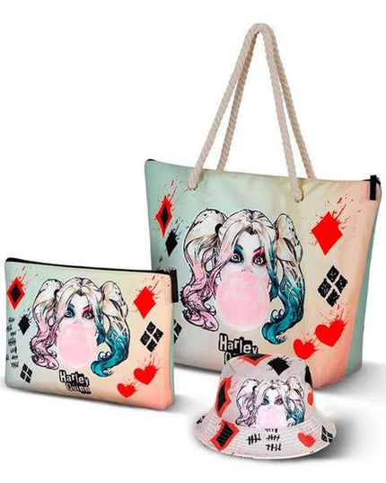 Strandväska Harley Quinn Multicolour, rymlig och färgglad