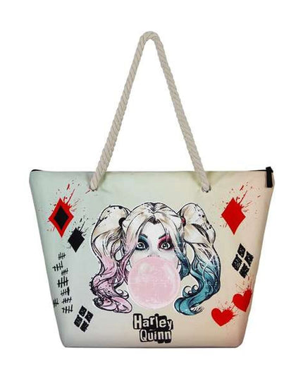 Strandväska Harley Quinn Multicolour, rymlig och färgglad