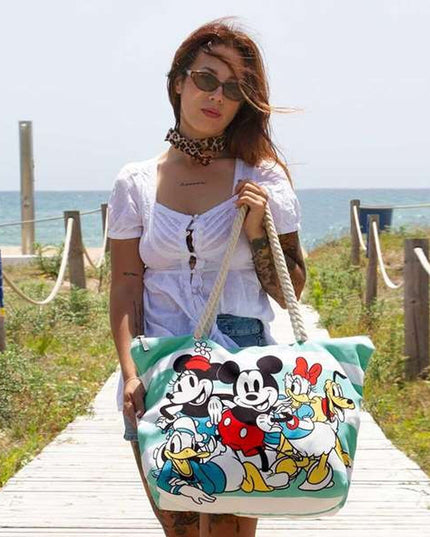 Strandväska Mickey Mouse, flerfärgad, rymlig