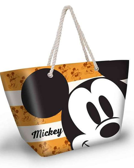 Strandväska Mickey Mouse, gul och orange, rymlig