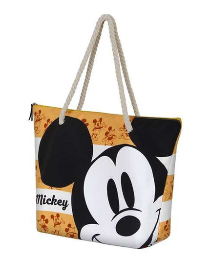 Strandväska Mickey Mouse, gul och orange, rymlig