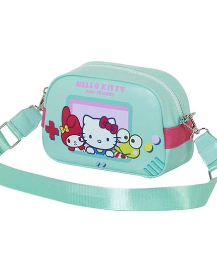 Axelväska Hello Kitty för barn, turkos, dragkedja
