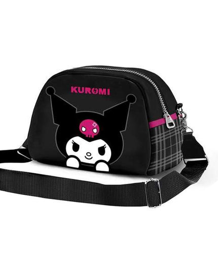 Axelväska Kuromi för barn, svart, justerbar rem