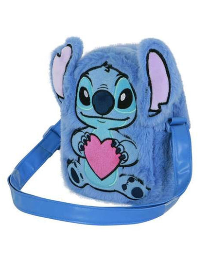 Axelväska Stitch för barn, blå, justerbar rem