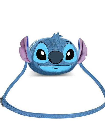 Axelväska Stitch i polyester, blå, med blixtlås