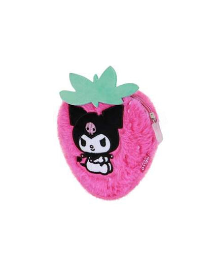 Plånbok Kuromi i rosa, kompakt design med flera fack