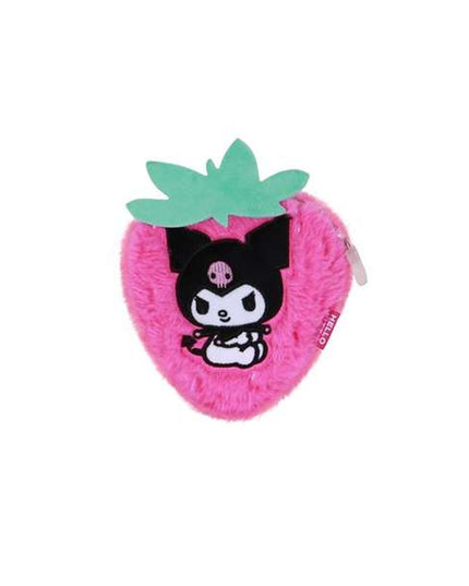 Plånbok Kuromi i rosa, kompakt design med flera fack