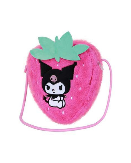 Axelväska Kuromi i polyester, rosa, justerbar rem