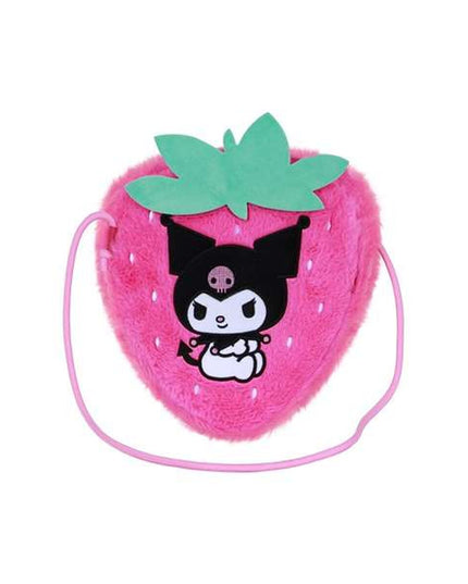 Axelväska Kuromi i polyester, rosa, justerbar rem