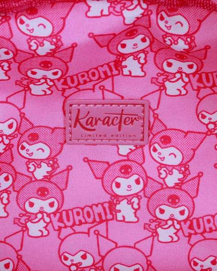 Axelväska Kuromi i polyester, rosa, justerbar rem