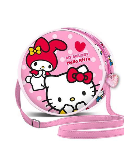 Axelväska Hello Kitty, rosa, dragkedjelås