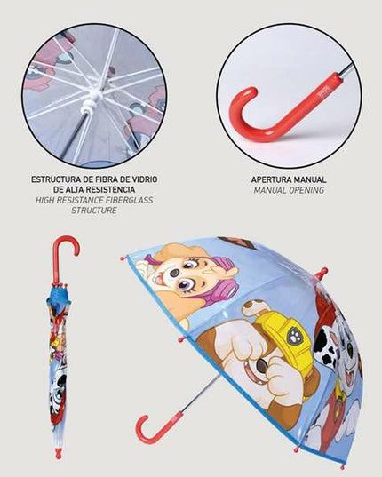 Paraply Paw Patrol, POE-material, manuell öppning