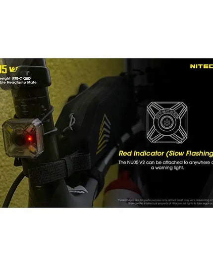 Nitecore NU05 V2 – Ultralätt säkerhetsficklampa med USB-C och 5 ljuslägen (40lm)