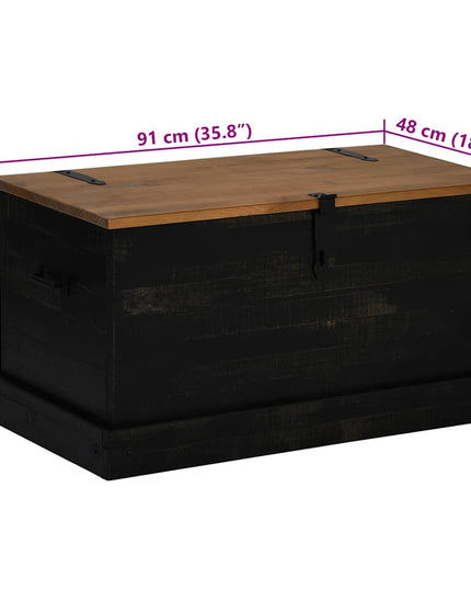 Förvaringskista Halden 91X48X47 Cm Massiv Trä Furu