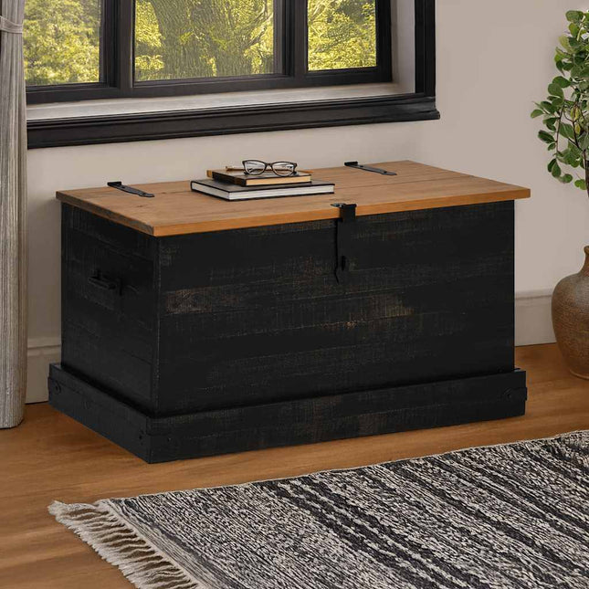 Förvaringskista Halden 91X48X47 Cm Massiv Trä Furu