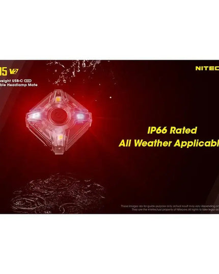 Nitecore NU05 V2 – Ultralätt säkerhetsficklampa med USB-C och 5 ljuslägen (40lm)