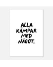 50x70 cm / Vit/svart