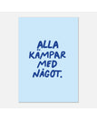 70x100 cm / Blå/blå