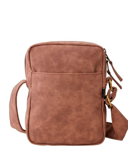 Axelväska Rip Curl Classic Leazard No Idea Pouch, brun, kompakt format
