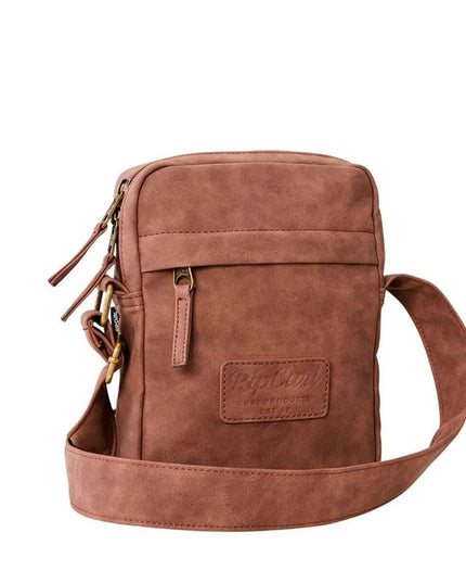 Axelväska Rip Curl Classic Leazard No Idea Pouch, brun, kompakt format