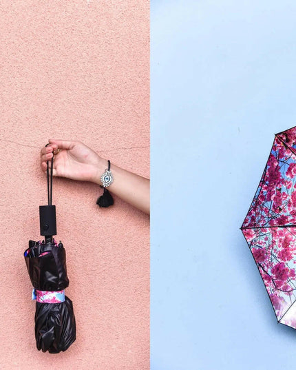 Körsbärsblomsparaply – Elegans, vindtätt och solskyddsfaktor 50+