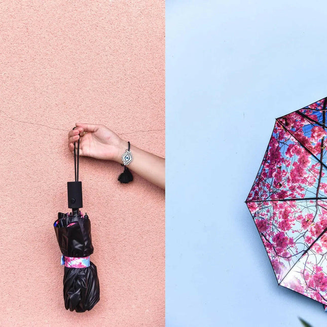 Körsbärsblomsparaply – Elegans, vindtätt och solskyddsfaktor 50+