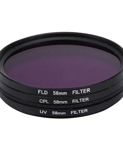 JUNESTAR 3-i-1 58mm Filterset (CPL + UV + FLD) till GoPro & Xiaomi Yi