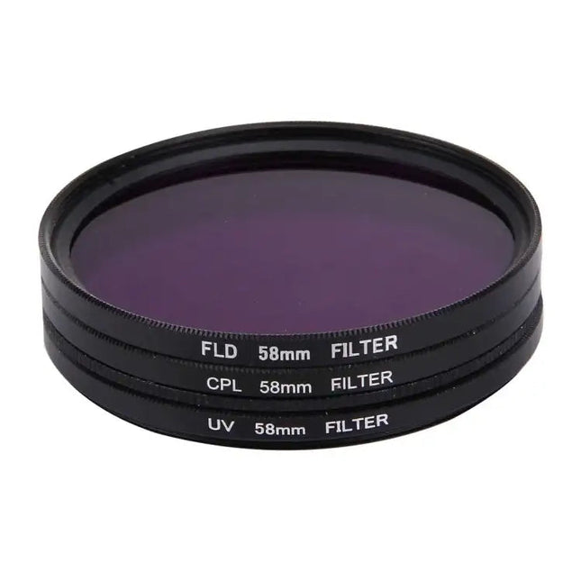 JUNESTAR 3-i-1 58mm Filterset (CPL + UV + FLD) till GoPro & Xiaomi Yi