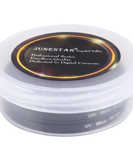 JUNESTAR 3-i-1 58mm Filterset (CPL + UV + FLD) till GoPro & Xiaomi Yi