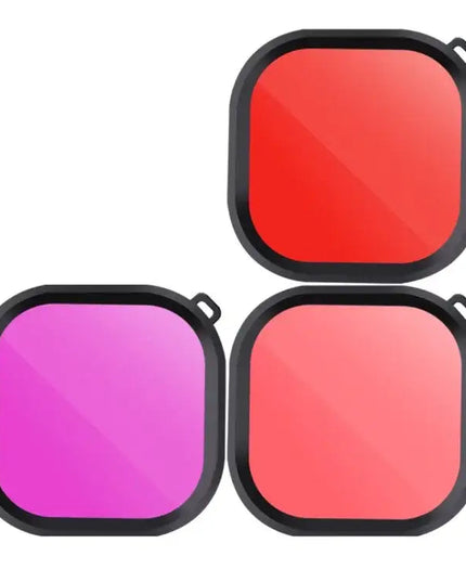 Rosa, Lila & Röd 3-Färgade Dykfilter till GoPro Hero8 Black