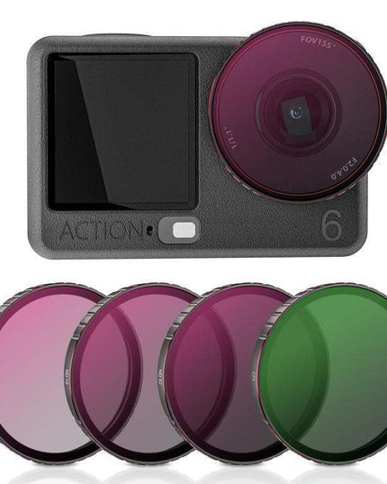 DJI Osmo Action 6 – STARTRC 4-i-1 Filterkit (CPL / ND8 / ND16 / ND32)