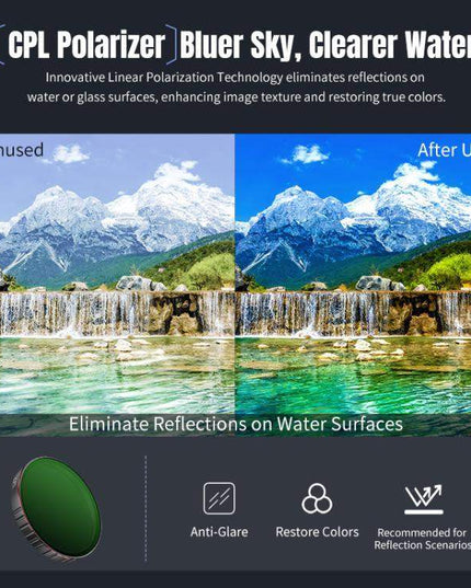 DJI Osmo Action 6 – STARTRC 4-i-1 Filterkit (CPL / ND8 / ND16 / ND32)