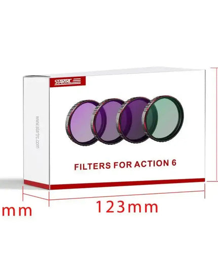 DJI Osmo Action 6 – STARTRC 4-i-1 Filterkit (CPL / ND8 / ND16 / ND32)
