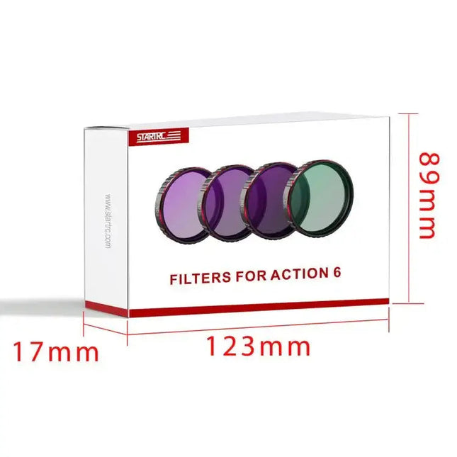 DJI Osmo Action 6 – STARTRC 4-i-1 Filterkit (CPL / ND8 / ND16 / ND32)