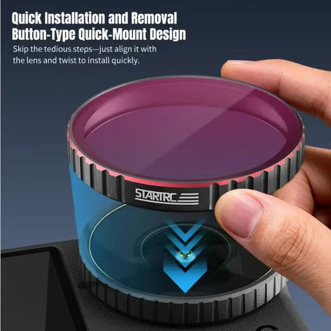 DJI Osmo Action 6 – STARTRC 4-i-1 Filterkit (CPL / ND8 / ND16 / ND32)